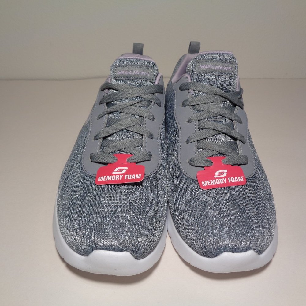 Skechers Gray Lace-Style Slip-On Sneakers free shipping Memorial Day weekend